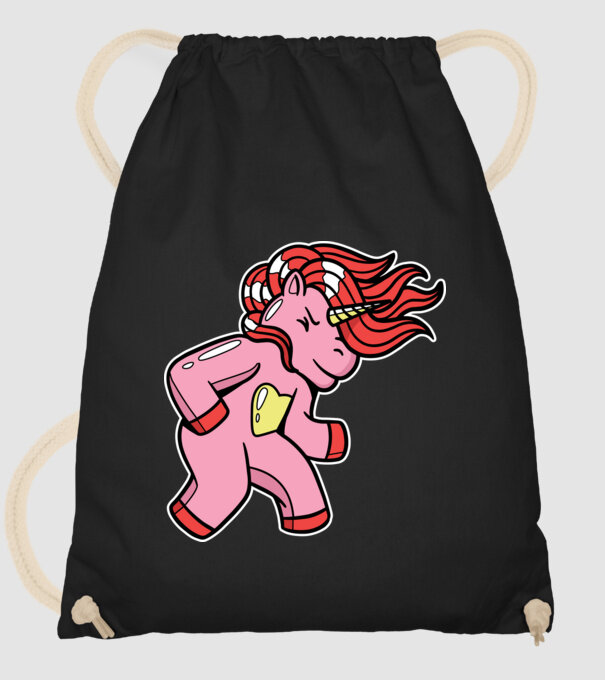 Unicorn model negru pe tricou