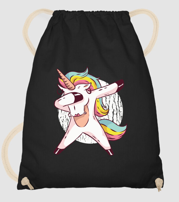 Unicorn DAB model negru pe tricou