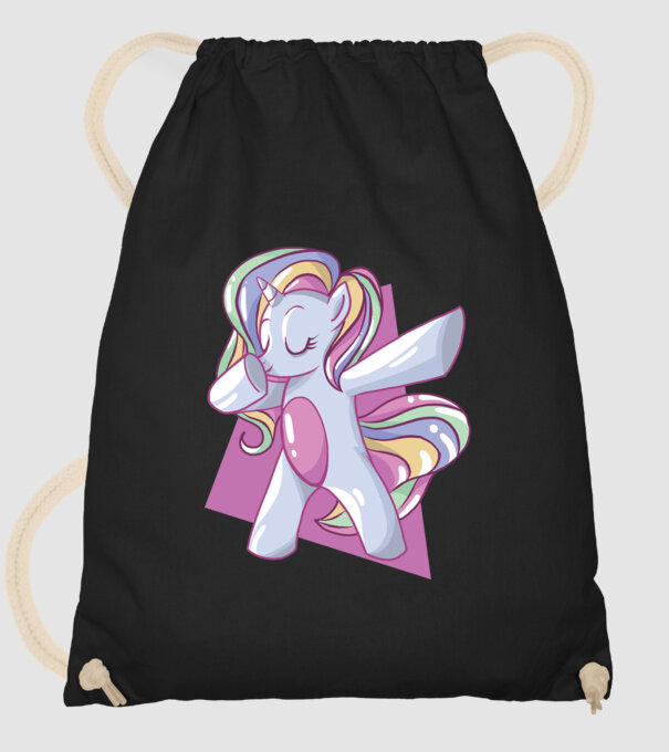 Unicorn DAB model negru pe tricou