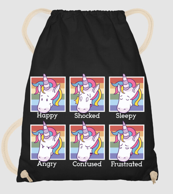 Capete de unicorn model negru pe tricou