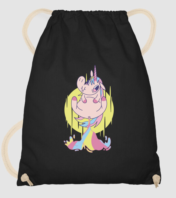 Bășină Unicorn model negru pe tricou