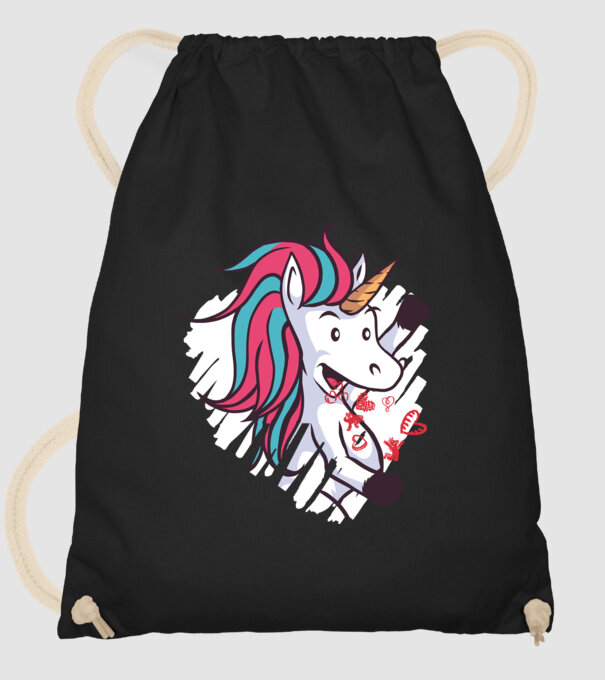 'Dragoste Unicorn pentru Valentine''s Day' model negru pe tricou