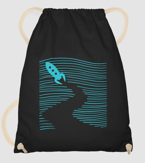 Navă spațială model negru pe tricou