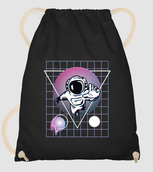 Astronaut Abstract model negru pe tricou
