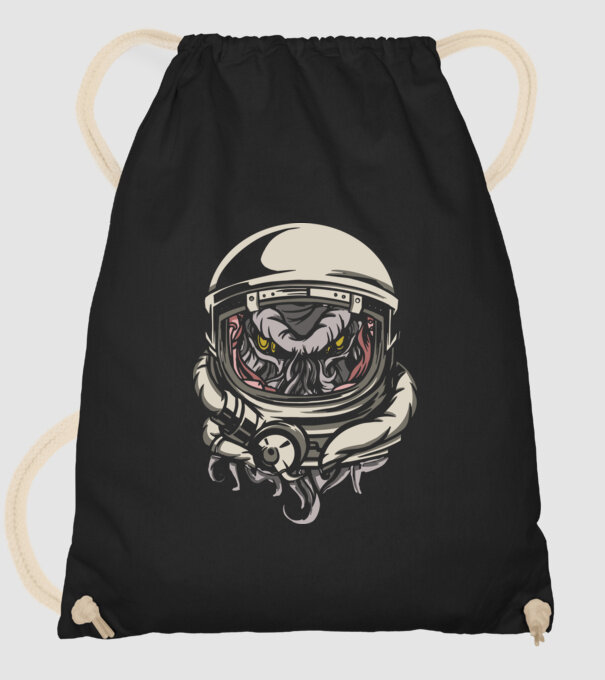 Cthulhu Astronaut model negru pe tricou