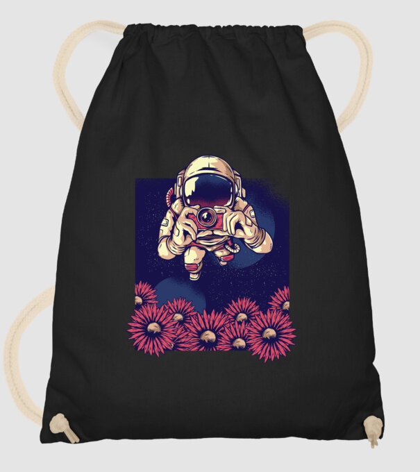 Astronaut Fotograf model negru pe tricou