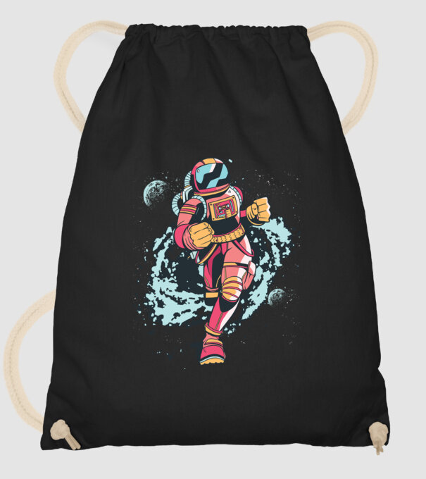 Alergare Astronaut model negru pe tricou