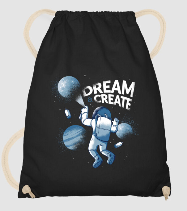 Graffiti Astronaut model negru pe tricou