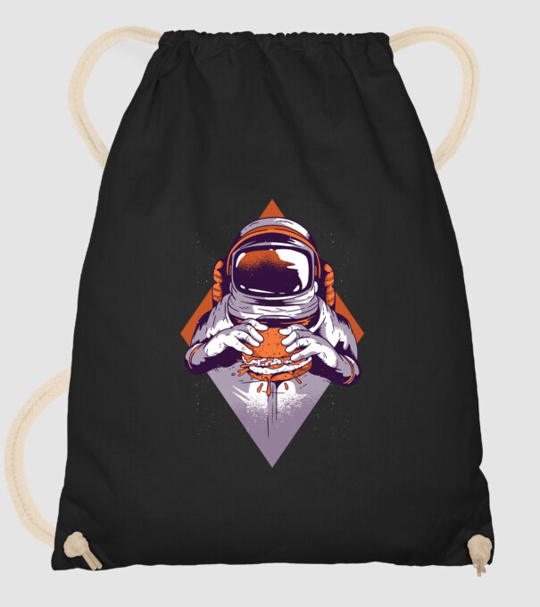 Hamburger Astronaut model negru pe tricou