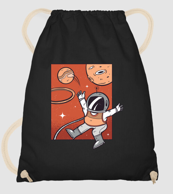 Astronaut Baschetbalist model negru pe tricou