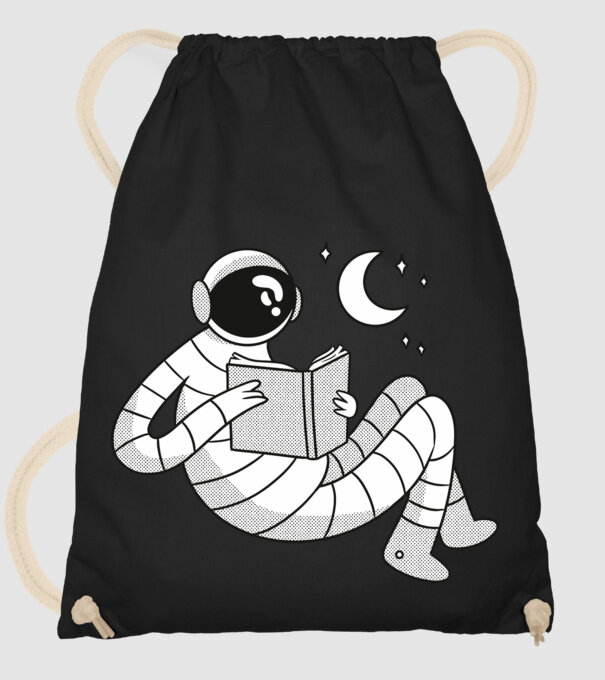 Lectură Astronaut model negru pe tricou