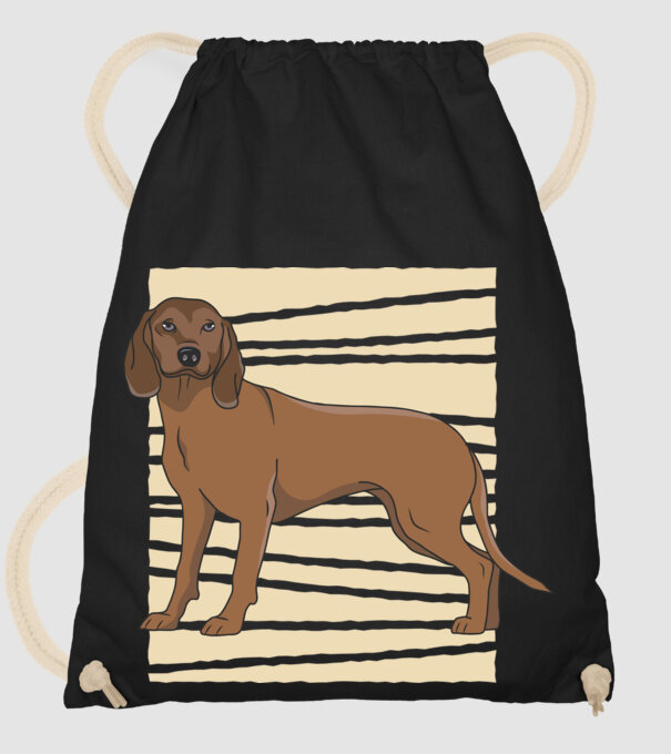 Câine de vânătoare model negru pe tricou