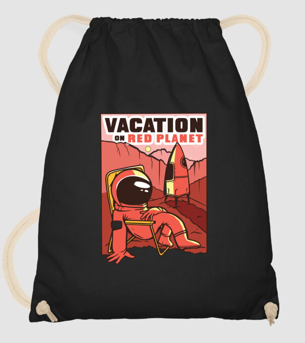 Vacanță pe Marte model negru pe tricou