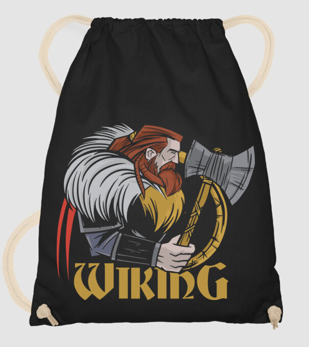 Viking model negru pe tricou