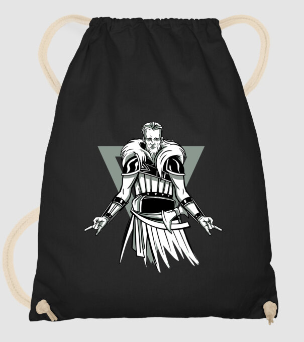 Războinic Viking model negru pe tricou