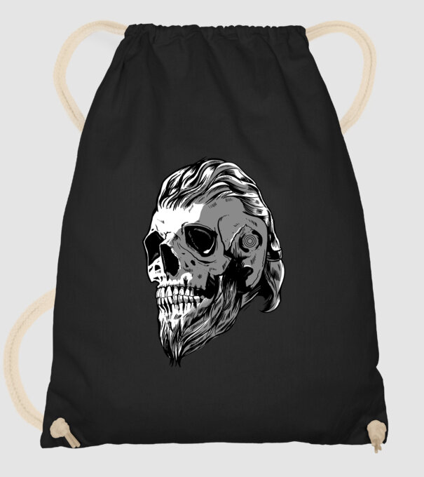 Craniu Viking model negru pe tricou