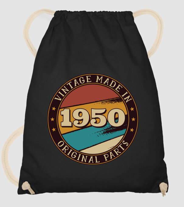 Vintage Made in 1950 Original Parts Retro Birthday model negru pe tricou
