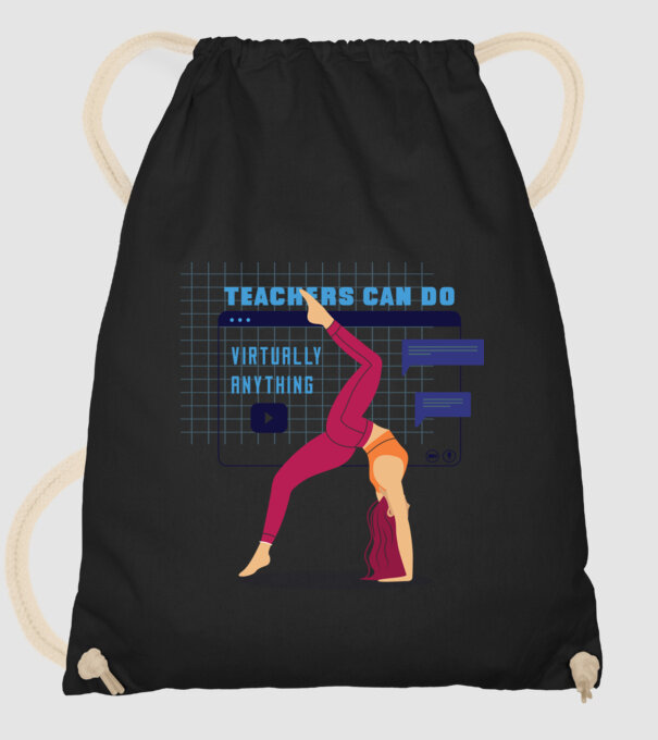 Fitness virtual model negru pe tricou