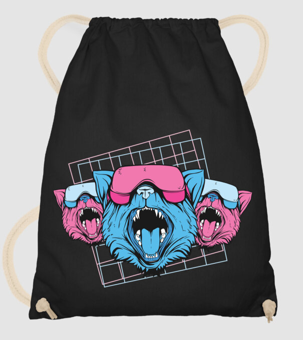 Pisicuțe VR model negru pe tricou
