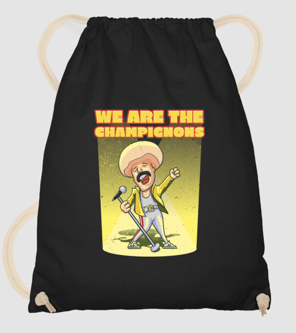 We are the Champignons Mercury model negru pe tricou