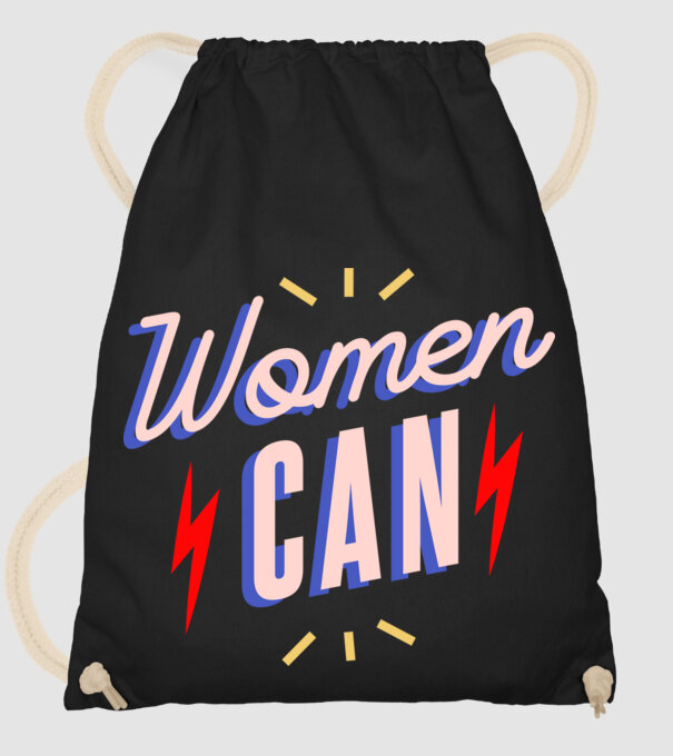 Women Can de Ziua Femeii model negru pe tricou