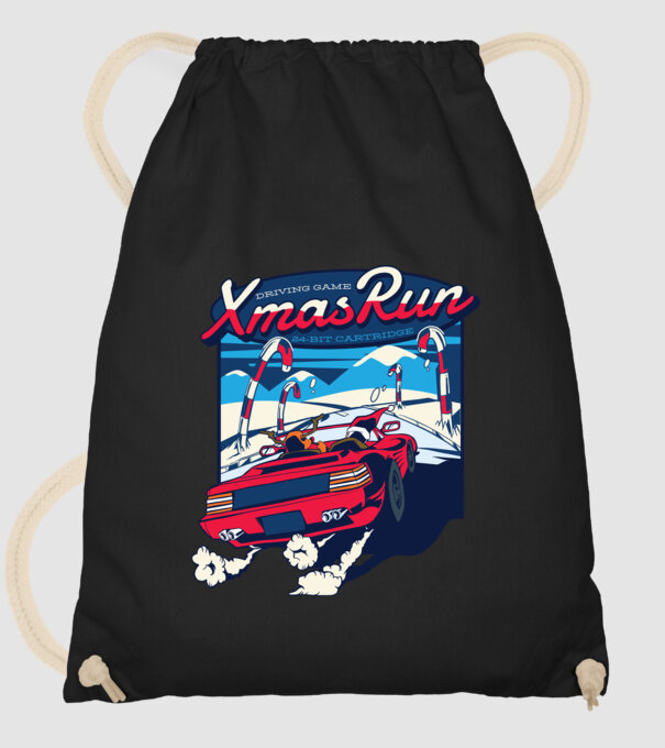 Xmas Outrun Retro Jucărie Crăciun model negru pe tricou