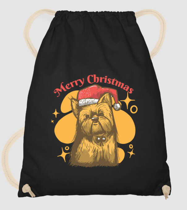 Crăciun Yorkie model negru pe tricou