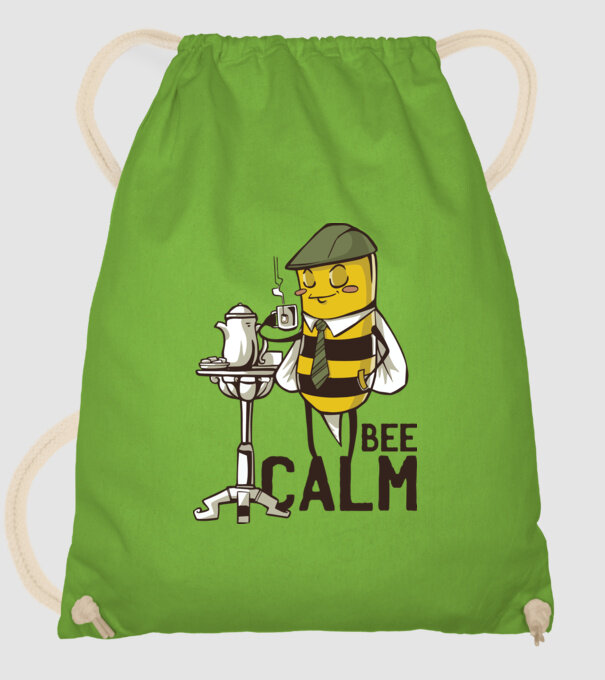 Bee Calm - Fii răbdător Albinuță model verde de măr pe tricou