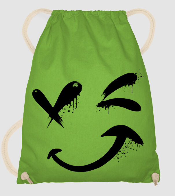 Emoji fericit Râs model verde de măr pe tricou