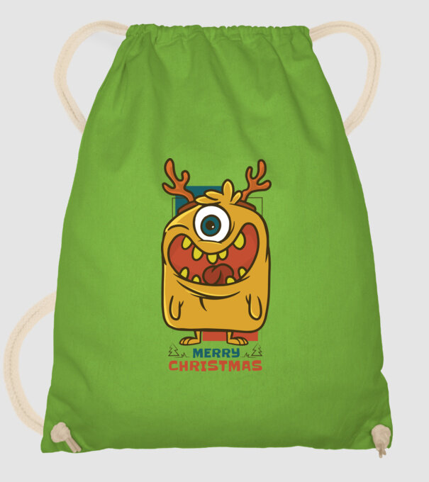 Crăciun Fericit Monstru model verde de măr pe tricou