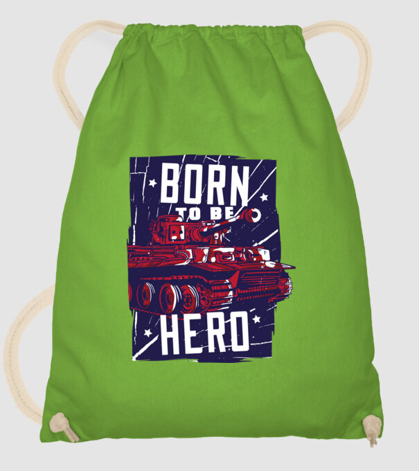 Born To be A Hero cu tanc model verde de măr pe tricou