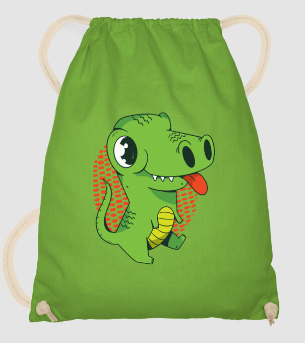 Dinozaur drăguț model verde de măr pe tricou