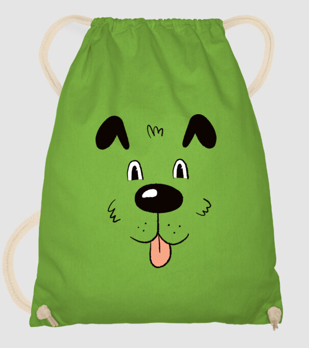 Cap Câine drăguț model verde de măr pe tricou