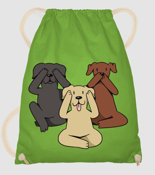 Câini drăguți model verde de măr pe tricou