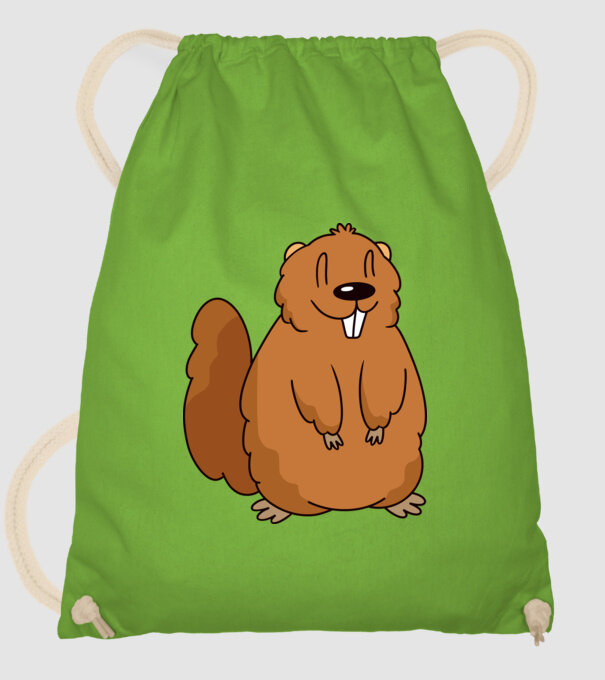 Marmotă drăguță model verde de măr pe tricou