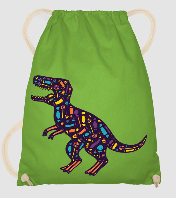 Dino bomboane model verde de măr pe tricou