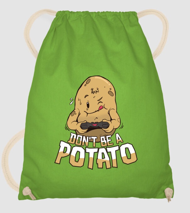 'Don''t be a Potato Gamer' model verde de măr pe tricou
