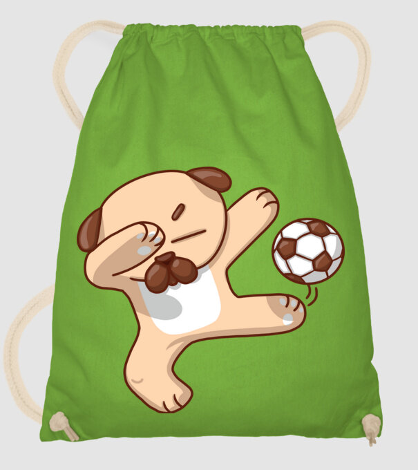 Cățel fotbalist DAB model verde de măr pe tricou