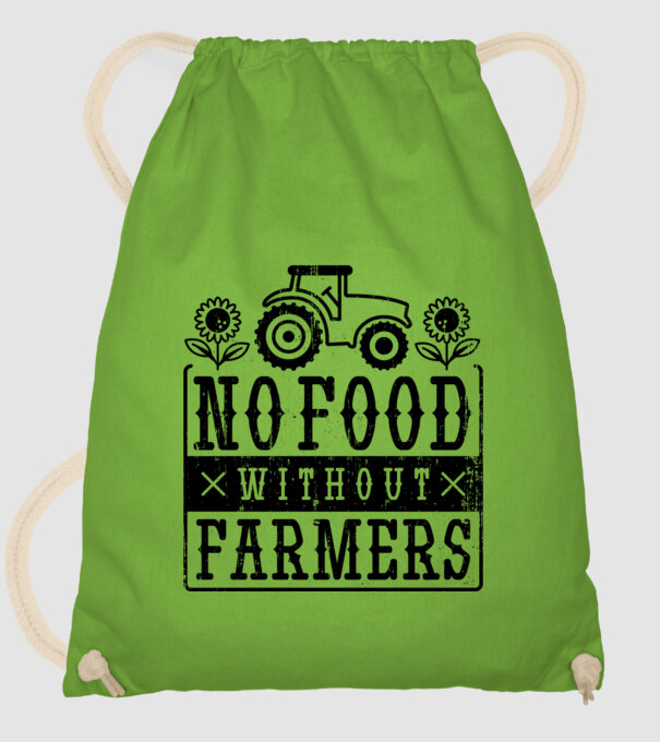 Nu există hrană fără fermieri model verde de măr pe tricou