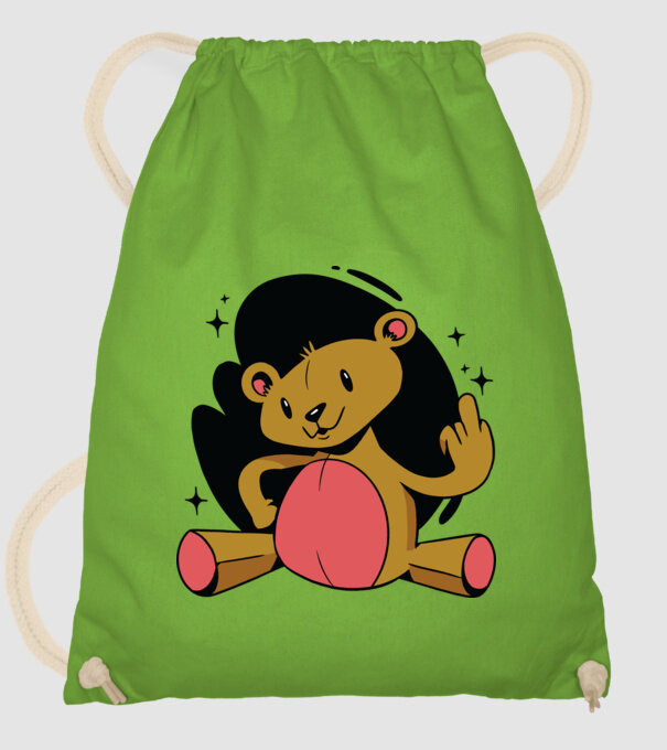 Ursuleț Teddy hain model verde de măr pe tricou
