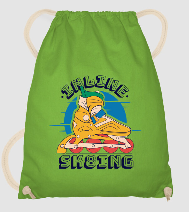 Skate Sk8 model verde de măr pe tricou