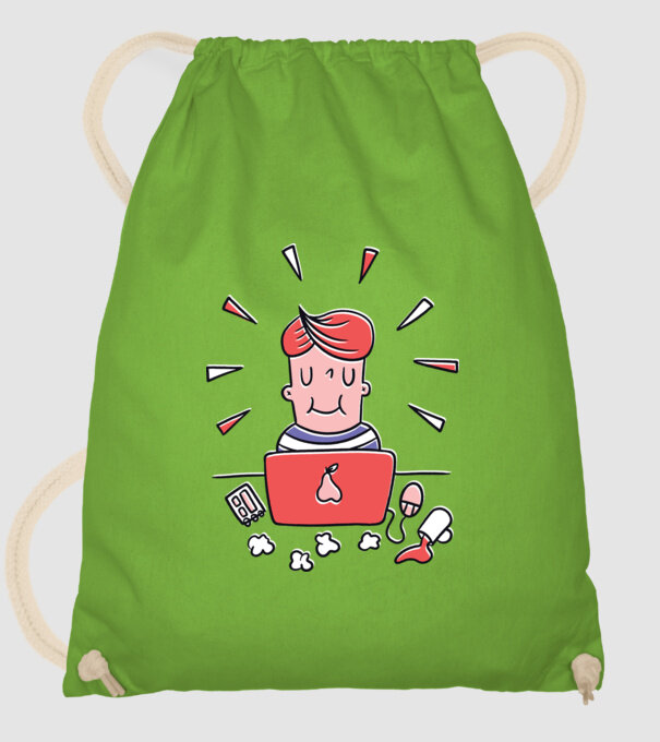 Imagine Home Office model verde de măr pe tricou