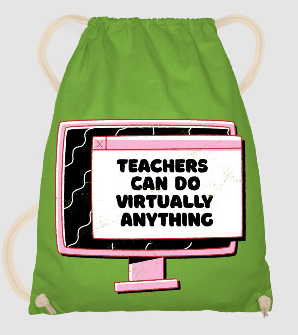 Home Office Pentru profesori model verde de măr pe tricou