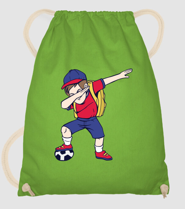 Școlar Fotbalist DAB model verde de măr pe tricou