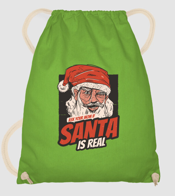 Întreabă-ți mama dacă Moș Crăciun este real model verde de măr pe tricou