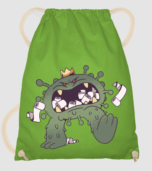 Monstru de hârtie igienică Coronavirus model verde de măr pe tricou