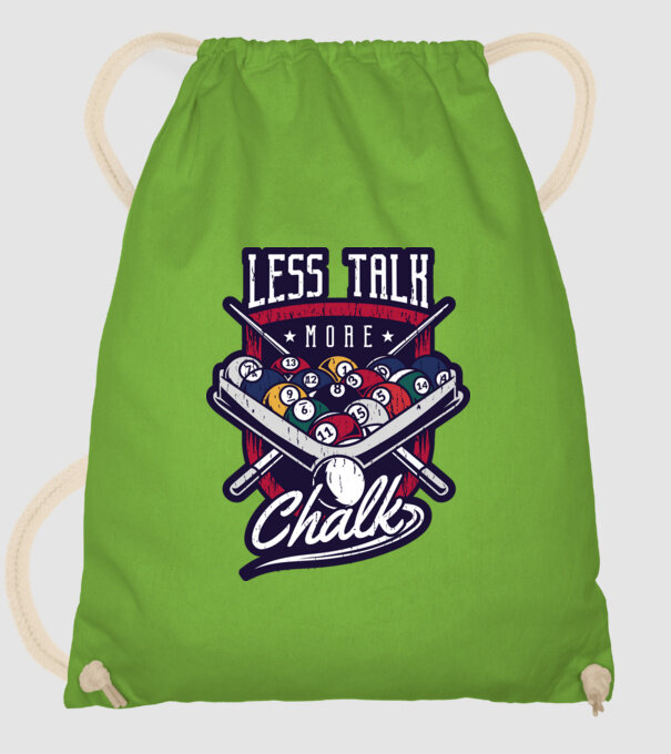 Less Talk More Chalk Billiard model verde de măr pe tricou