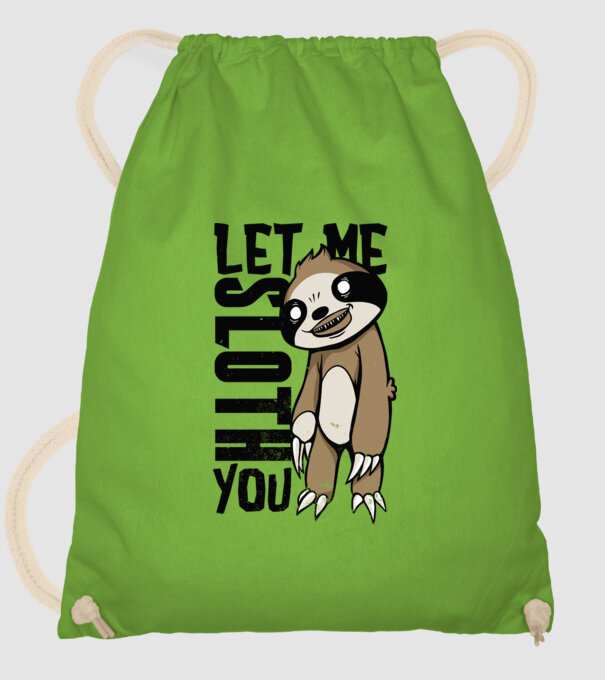 Let me Sloth You Leneș model verde de măr pe tricou
