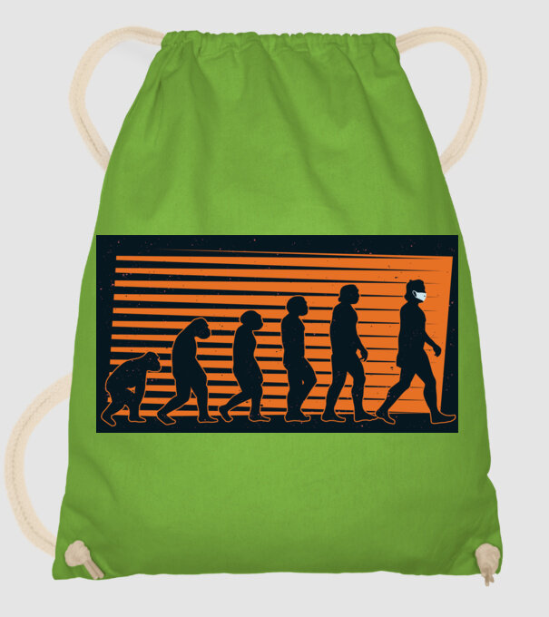 Evoluție Mască model verde de măr pe tricou