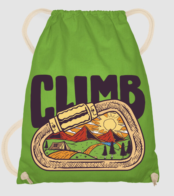 Carabină Alpinist model verde de măr pe tricou